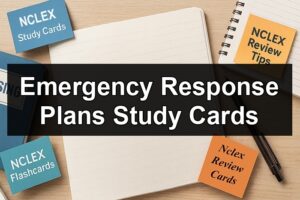 Emergency Response Plans Study Cards