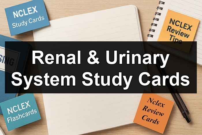 Renal & Urinary System Study Cards